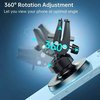 Магнитный автомобильный держатель для телефона, подставка Macsafe, поддержка в автомобиле для iPhone, Samsung, Xiaomi, магнитный зажим для воздуховода автомобиля, крепление для мобильного телефона чёрный