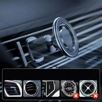 Магнитный автомобильный держатель для телефона, подставка на 360 градусов, крепление на вентиляционное отверстие для мобильного телефона, поддержка GPS для iPhone 14 13 Xiaomi Samsung Huawei