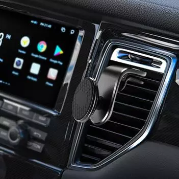 Магнитный автомобильный держатель для телефона, подставка на вентиляционное отверстие, магнитное автомобильное крепление, GPS-смартфон, мобильная поддержка в автомобиле для iPhone, Samsung, Xiaomi чёрный