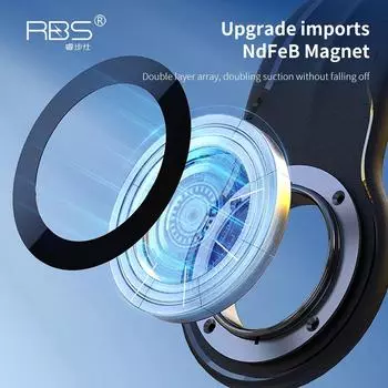 Магнитный автомобильный держатель для телефона, портативное беспроводное зарядное устройство для iPhone 15, 14, 13, 12 Pro Max, быстрая зарядка, автомобильный держатель для зарядного устройства Black