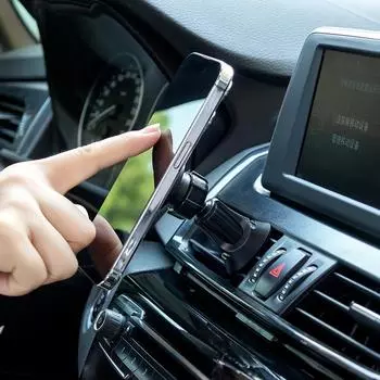 Магнитный автомобильный держатель для телефона с шаровой головкой, универсальный держатель для автомобильного воздуховода, универсальный держатель для телефона с железным крючком