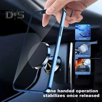 Магнитный автомобильный держатель для телефона с вращением на 360 градусов, сильное магнитное крепление для приборной панели, универсальное автомобильное крепление для всех сотовых телефонов 1pc