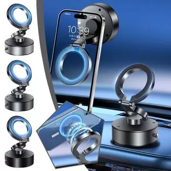 Магнитный автомобильный держатель для телефона с вращающейся на 360 градусов присоской, крепление для GPS-навигатора, автомобильная подставка Type-C, внутренняя навигация, зарядка J3A7 серебряный