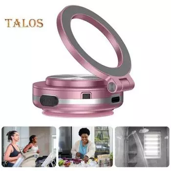 Магнитный автомобильный держатель для телефона с электрической вакуумной присоской, вращающееся на 360 градусов крепление для телефона, устойчивая портативная подставка для телефона на присоске розовый