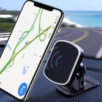 Магнитный автомобильный держатель для телефона, силиконовый, несколько положений, вращающийся на 360 °, центральная консоль, навигационный кронштейн, подставка для телефона, автомобильные принадлежности