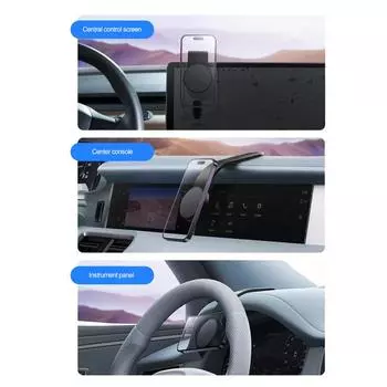 Магнитный автомобильный держатель для телефона, складная подставка для телефона, крепление для навигации, держатель для телефона на приборной панели для iPhone 12, 13, 14 Pro Max оранжевый