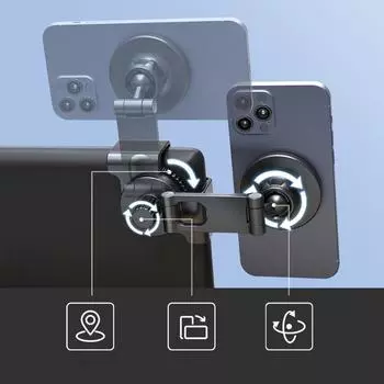 Магнитный автомобильный держатель для телефона Tesla Model 3/Y/X/S для Magsafe IPhone 1514 13 12 металлический кронштейн расширения для бокового крепления экрана ноутбука