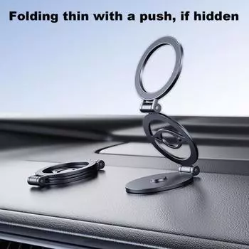 Магнитный автомобильный держатель с вращением на 360 градусов, универсальная подставка для смартфона MagSafe, складная универсальная
