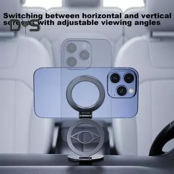 Магнитный автомобильный держатель с вращением на 360 градусов, универсальная подставка для смартфона MagSafe, складное универсальное автомобильное крепление чёрный