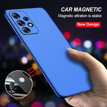 Магнитный автомобильный держатель, жесткий ультратонкий чехол A53 A 53 5g для Samsung Galaxy A53 A 53 5g A53s 4g, защитный чехол для камеры A53 5G