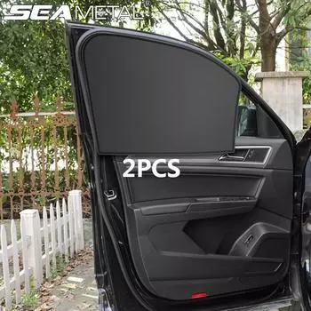 Магнитный автомобильный солнцезащитный козырек, анти-ультрафиолетовый солнцезащитный козырек, складной автомобильный солнцезащитный козырек на боковое окно, москитная сетка, аксессуары для интерьера front window чёрный