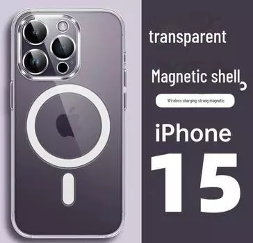 Магнитный беспроводной прозрачный чехол Magsafe для iPhone 13 15Promax, 14PLUS, 12. iPhone 15 Plus