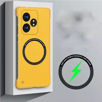 Магнитный безрамочный жесткий чехол для телефона Magsafe для Xiaomi Redmi Turbo 3 5G Turbo3, ультратонкий противоударный чехол с беспроводной зарядкой for redmi turbo 3 белый