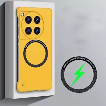 Магнитный безрамочный жесткий чехол Magsafe для Oneplus 12 5G 12R 1 + 12, ультратонкий матовый чехол без полей с беспроводной зарядкой для One Plus 12 ACE 3 2V 2pro For OnePlus 12 бежевый