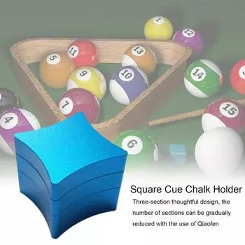 Магнитный бильярдный кий, держатель для мела, 3 секции, алюминиевый сплав, портативный квадратный ящик для мела для снукера, чехол, аксессуары для бильярда чёрный