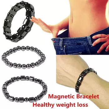 Магнитный браслет для похудения, ручная струна для похудения, здоровые стимулирующие акупунктурные точки B чёрный