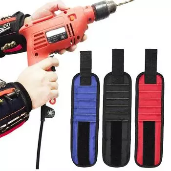 Магнитный браслет для удержания винтов, гвоздей, сверл, ремни для держателей инструментов на запястье с сильными магнитами, крутые гаджеты as the picture