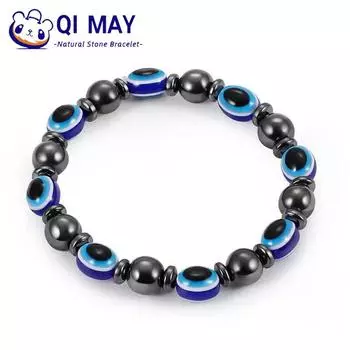 Магнитный браслет из натурального гематита для женщин и мужчин, браслет из бусин, регулируемый браслет, ювелирное изделие, подарок