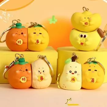 Магнитный брелок в виде фруктовой куклы, пара бананов, магнитный брелок в виде хурмы, арахиса, подвески, небольшой подарок Style 1