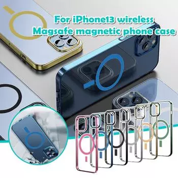 Магнитный чехол для беспроводного зарядного устройства Magsafing для прозрачной камеры, защитный чехол для чехла чёрный