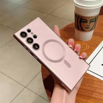 Магнитный чехол для беспроводной зарядки Magsafe для Samsung S24 S23 S22 S21 S20 S20FE S23FE Note 20 Ultra Plus, мягкая задняя крышка из ТПУ For Galaxy S22