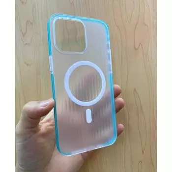 Магнитный чехол для беспроводной зарядки Magsafe с гофрированным узором для iPhone 15 14 13 Pro Max, нескользящий бампер, жесткий матовый чехол из ПК For iPhone 14 Pro