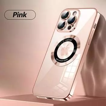 Магнитный чехол для беспроводной зарядки Magsafe, защита объектива для iPhone 15 14 13 12 11 Pro Max Plus, прозрачный противоударный чехол For iPhone 15 Pro