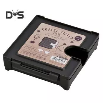 Магнитный чехол для фильтра для кофе Настенное крепление Пылезащитный квадратный держатель для бумаги для ручного приготовления кофе Коробка для хранения Контейнер Кухня Кафе-бар Аксессуары для кофе темно-серого