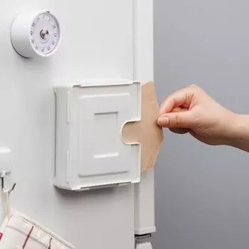 Магнитный чехол для фильтра для кофе, настенное крепление, пылезащитный квадратный держатель для кофе ручной работы, коробка для хранения бумаги, контейнер для кухни темно-серого