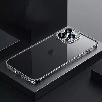 Магнитный чехол для iPhone 11 12 13 14 Pro Max, прозрачная задняя крышка Magsafe для iPhone 13 Pro Max 12, металлический каркас, бампер, линза для телефона, стекло For iPhone 12