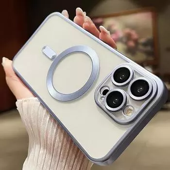 Магнитный чехол для iPhone 15, 14, 13, 12, 11 Pro Max Plus, модное матовое покрытие с матовым покрытием для чехлов-бамперов Magsafe, чехол Funda For iPhone 14 Pro