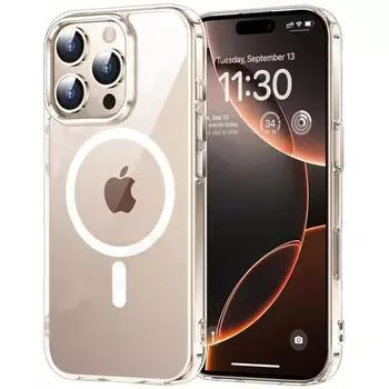 Магнитный чехол для iPhone 16 15 14 13 11 Pro Max Plus XS Max XR 7 8 Plus Crystal Clear Protective с прозрачной крышкой Magsafe iPhone 16 Pro Max прозрачный