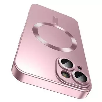 Магнитный чехол для iPhone 16 15 14 13 12 11 Чехол для телефона Матовый роскошный мягкий металлический блестящий дизайн с защитой объектива камеры Совместим с чехлом Magsafe iPhone 16e