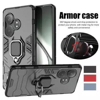 Магнитный чехол для Realme GT 6 6T Neo 3 3T GT 2 Pro Note 50 Защитный чехол с кольцом-подставкой Shell Business Full Protection Cover Realme GT Neo 2 синий