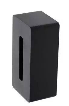 Магнитный чехол для салфеток Yamazaki Jitsugyo 4002, черный, Ш26 x Г13 x В10 см, в форме башни, увлажняющая кухонная бумага, совместимая с бумажными коробками высотой до чёрный
