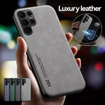 Магнитный чехол для Samsung Galaxy S24 Ultra S23 FE S22 Plus S21 защитный чехол автомобильный держатель телефон Coque Fundas For Galaxy S24 синий