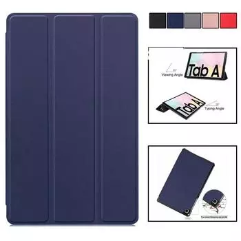 Магнитный чехол для Samsung Galaxy Tab A7 10,4 дюйма, 2020, чехол SM-T500 T505 T225 A6 7,0 S2 A 8,0 9,7 10,1 2019, кожаный чехол-подставка Tab S2 8.0 T715 светло-синий