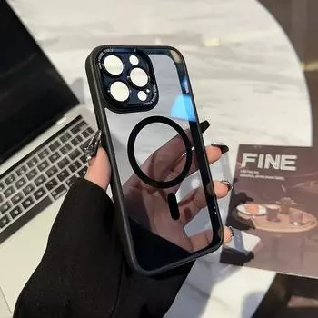 Магнитный чехол для телефона для iPhone 15 14 Pro Max Plus 13 12 11, металлические чехлы с рамкой для камеры, чехлы с защитой от падения, ультратонкий чехол For iphone11