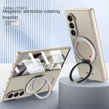 Магнитный чехол для телефона Galaxy Z Fold6 с беспроводной зарядкой для Samsung Galaxy Z Fold 6 Fold 6 5G, вращающийся кронштейн, защитный чехол, держатель-подставка Galaxy Z Fold6