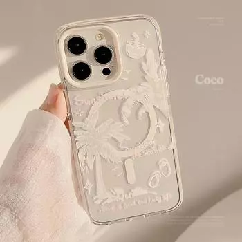 Магнитный чехол для телефона из кокосовой пальмы 15promax