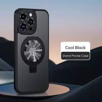 Магнитный чехол для телефона с кольцевой подставкой для iPhone 15 Pro Max Plus 14 13 12 11, матовые чехлы для мобильных телефонов с подставкой, противоударная задняя крышка For iPhone 15ProMax