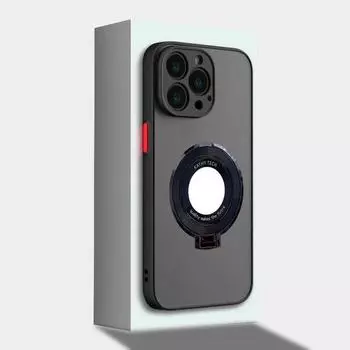 Магнитный чехол для телефона с кольцевой подставкой для iPhone 15 Pro Max Plus 14 13 12 11 Чехлы для мобильных телефонов с подставкой Прозрачная тонкая задняя крышка For iPhone 14ProMax