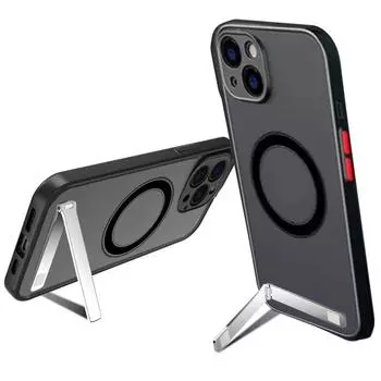 Магнитный чехол для телефона с подставкой для iPhone 15 Pro Max Plus 14 13 12 11, тонкие чехлы для мобильных телефонов, противоударный полупрозрачный матовый чехол For iPhone 11