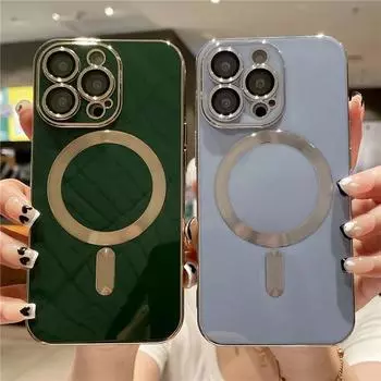 Магнитный чехол для телефона с покрытием для беспроводной зарядки для Iphone 13 11 12 Pro Max 13pro 11 12, противоударный бампер, защитный чехол для камеры For iPhone 12