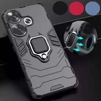 Магнитный чехол для Xiaomi Poco M6 F6 F5 X6 Pro X5 GT Pro 5G C65 4G чехол с кольцом-подставкой кронштейн Capa Shell Fundas Coque Poco X5 5G красный