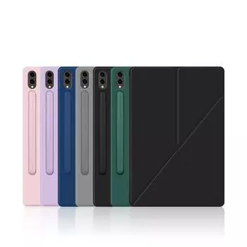 Магнитный чехол HUWEI для Samsung Galaxy Tab S9 FE S7 S8 Plus S9FE S7FE S9+ S8+ S8 S9 Ultra Talbet Stand Smart Shell Cover Cases Tab S9 FE 10.9 inch чёрный