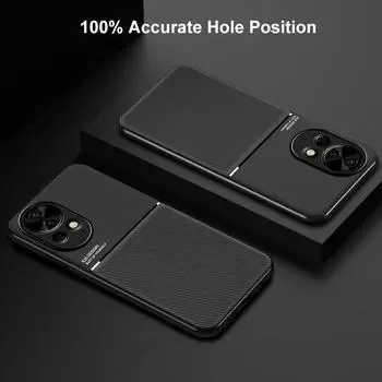 Магнитный чехол из искусственной кожи для Huawei Nova 12 Pro, задняя крышка, силиконовый защитный чехол для телефона Huawei Nova 12 Ultra Nova12 Lite Nova 12 чёрный