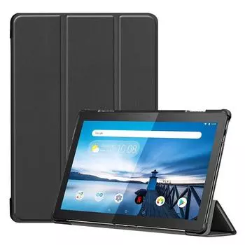 Магнитный чехол из искусственной кожи для Lenovo Tab M10 TB-X605F TB-X605L, тонкий тройной складной чехол для планшета с подставкой для Lenovo M10 10,1 серый