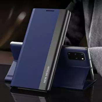 Магнитный чехол-книжка для Samsung S25 S24 S23 S22, кожаный чехол-книжка для Xiaomi 14 13 Redmi Note 12 11S 10S, противоударный чехол Samsung A35 5G темно-синий