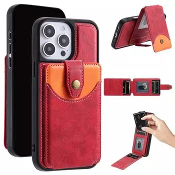 Магнитный чехол-кошелек для iPhone 6-16 - Кошелек/Подставка/Беспроводная зарядка (6 цветов) iPhone 6s красный